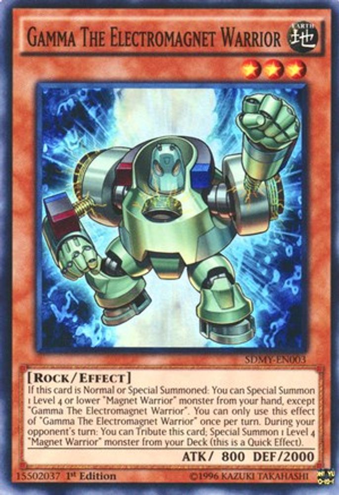 Gamma The Electromagnet Warrior (SDMY-EN003) - Super Rare