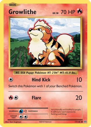 Growlithe 017  - Common