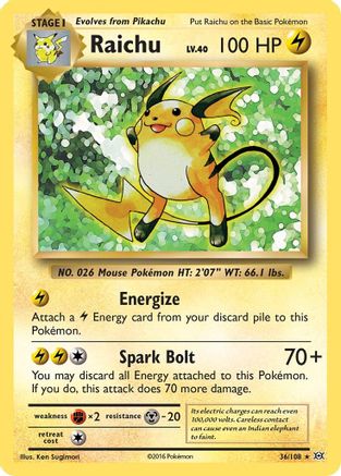 Raichu 036  - Holofoil - Holo Rare