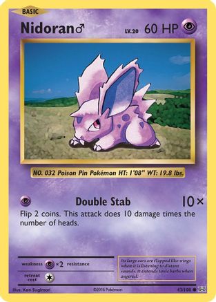 Nidoran M 43/108 - XY  Evolutions