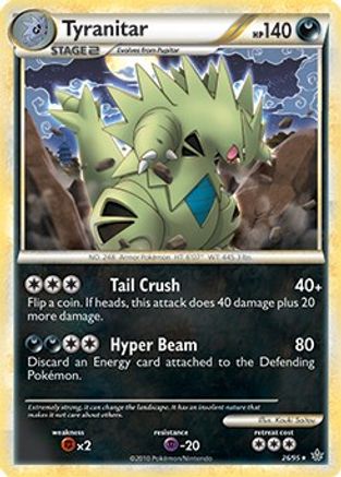 Tyranitar - 26/95 (HGSS Unleashed)/095  - Holofoil - Holo Rare