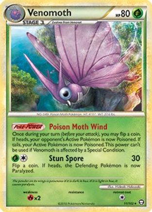 Venomoth (11/102) (Thème Deck exclusif) [HeartGold &amp; SoulSilver : Triumphant] 