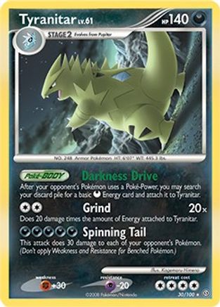 Tyranitar (30/100) (Deck thématique exclusif) [Diamond &amp; Pearl : Stormfront] 
