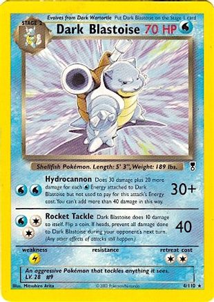 Dark Blastoise (4/110) (WotC) (Exclusivité Theme Deck) [Collection Légendaire] 