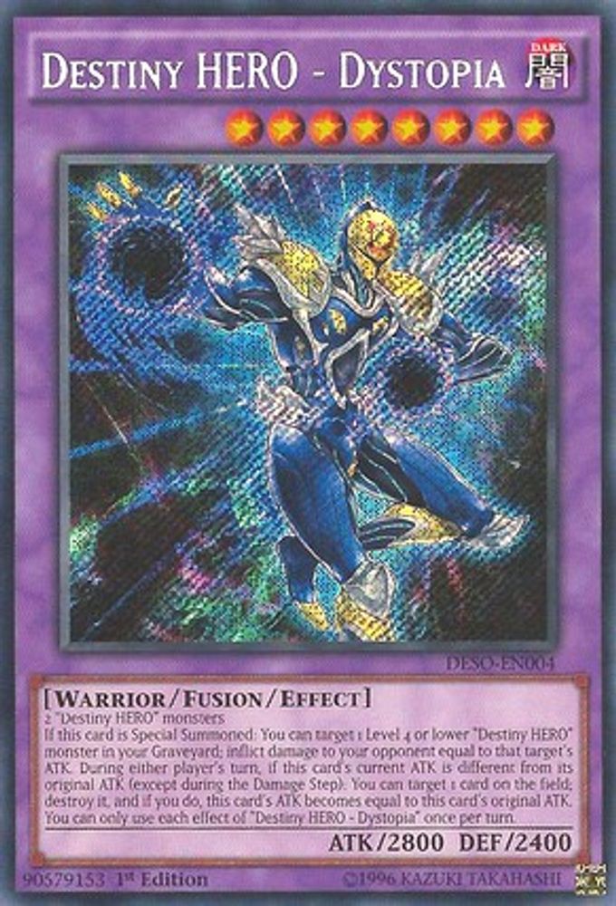 Destiny HERO - Dystopia (DESO-EN004) - Secret Rare