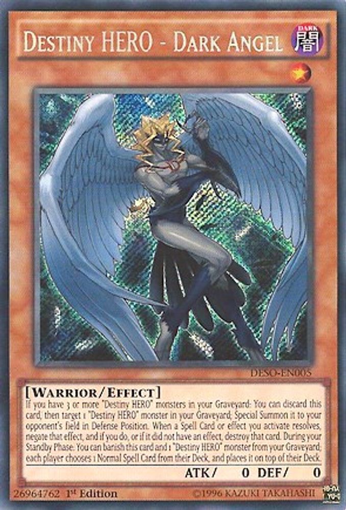 Destiny HERO - Dark Angel (DESO-EN005) - Secret Rare
