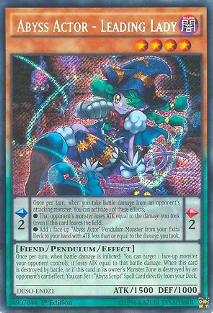 Abyss Actor - Leading Lady (DESO-EN021) - Secret Rare