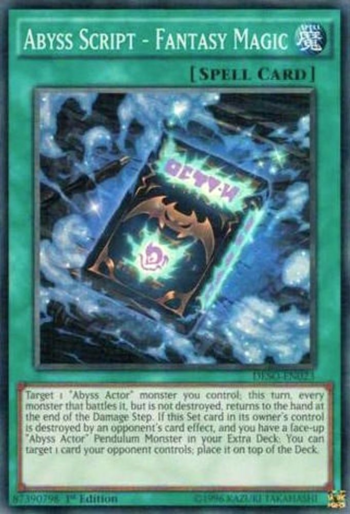 Abyss Script - Fantasy Magic (DESO-EN023) - Super Rare