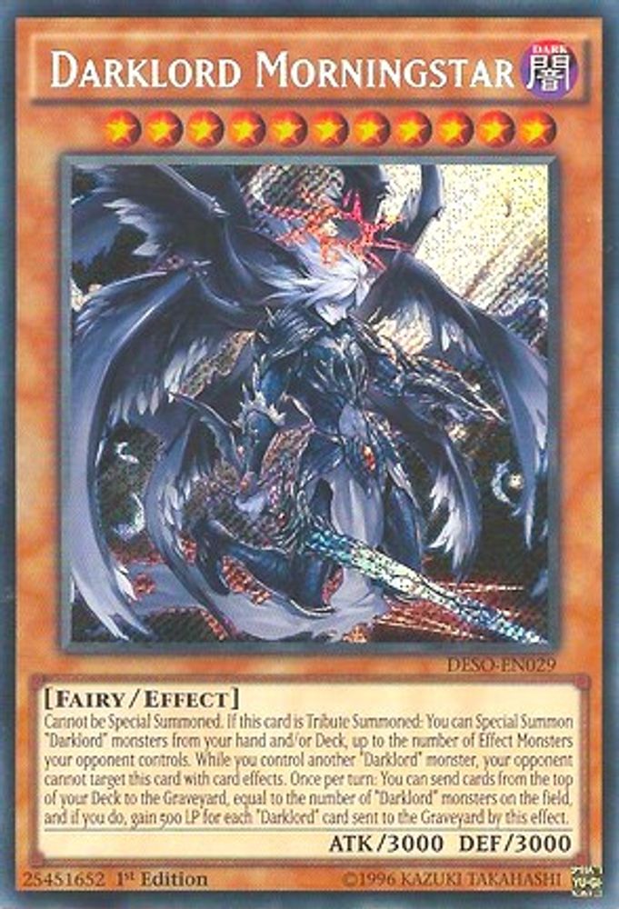 Seigneur des Ténèbres Morningstar [DESO-EN029] Secret Rare 