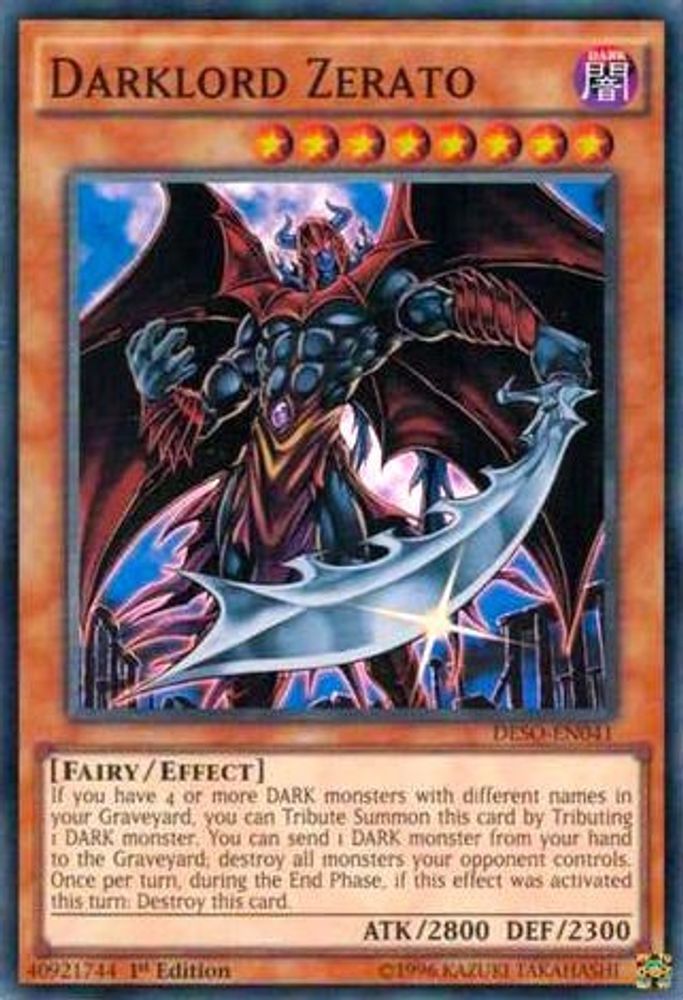 Darklord Zerato (DESO-EN041) - Super Rare