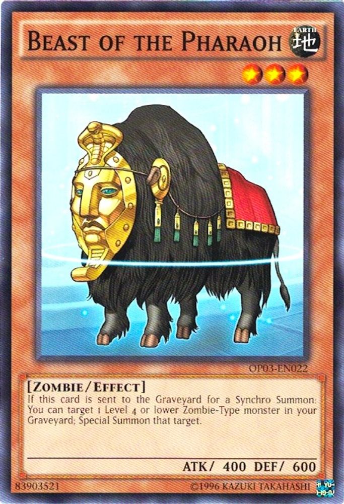 Beast of the Pharaoh (OP03-EN022) - Common