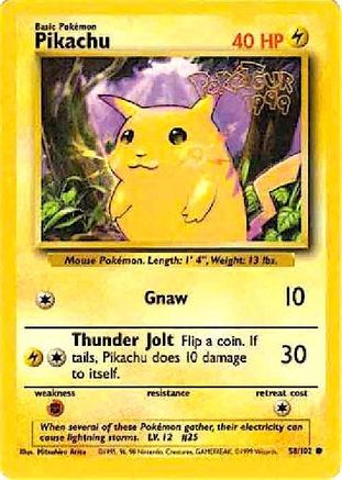 Pikachu (PokeTour 1999) 058/102  - Promo