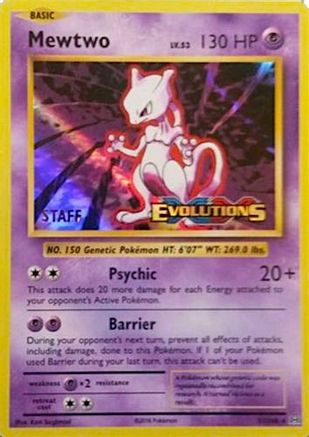 Mewtwo (51/108) (Avant-première du personnel d'évolutions XY) [XY : Promos Black Star] 