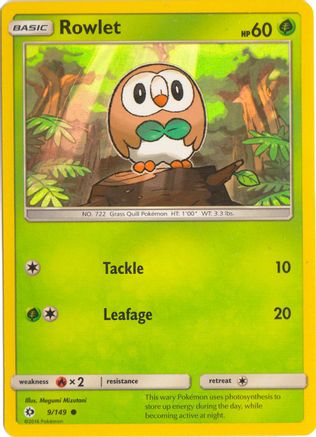 Rowlet (Water Web Holo) 009/149  - Holofoil - Promo