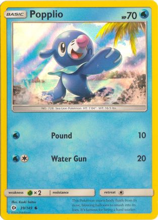 Popplio (Water Web Holo) 039/149  - Holofoil - Promo