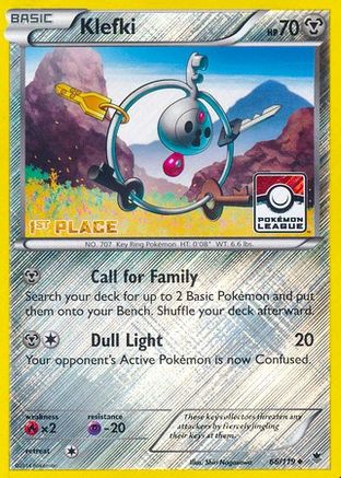 Klefki - 66/119 (Pokemon League) [1st Place]/119  - Reverse Holofoil - Promo