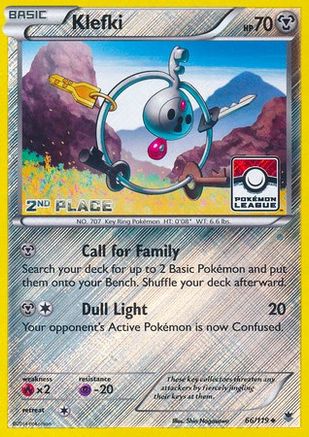 Klefki - 66/119 (Pokemon League) [2nd Place]/119  - Reverse Holofoil - Promo