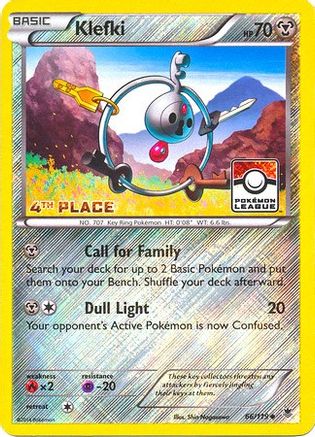 Klefki - 66/119 (League Promo) [4th Place]/119  - Reverse Holofoil - Promo