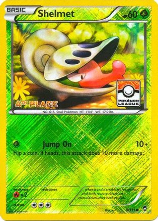 Shelmet - 8/111 (Pokemon League) [4th Place]/111  - Reverse Holofoil - Promo