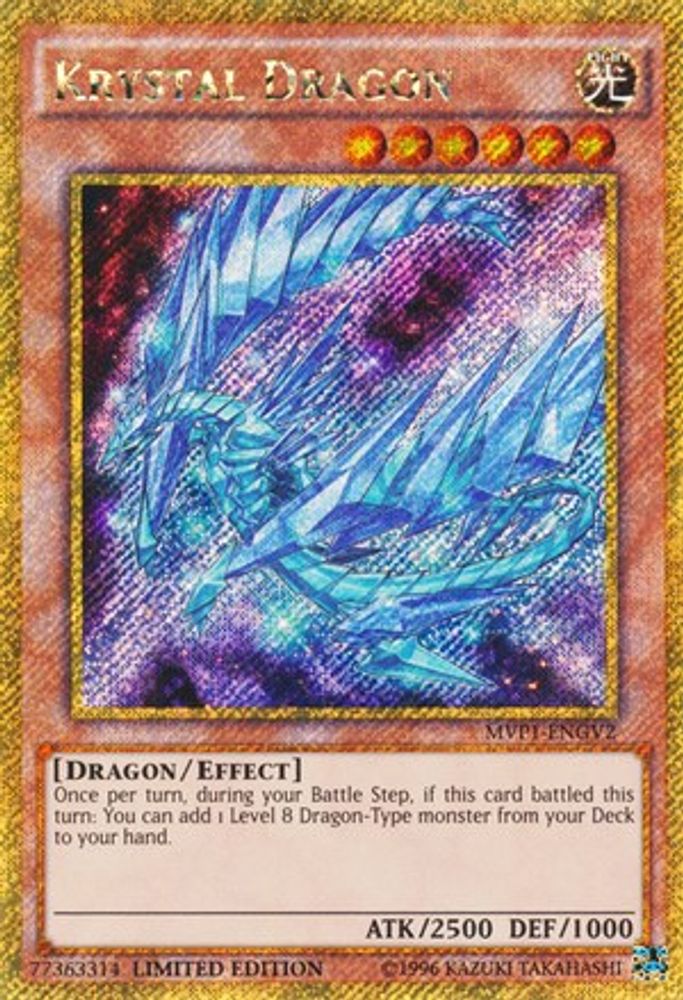 Krystal Dragon (MVP1-ENGV2) - Gold Secret Rare