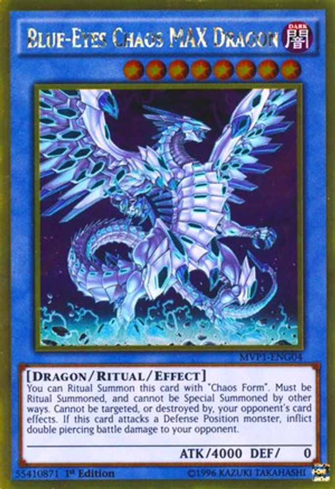 Blue-Eyes Chaos MAX Dragon (MVP1-ENG04) - Gold Rare