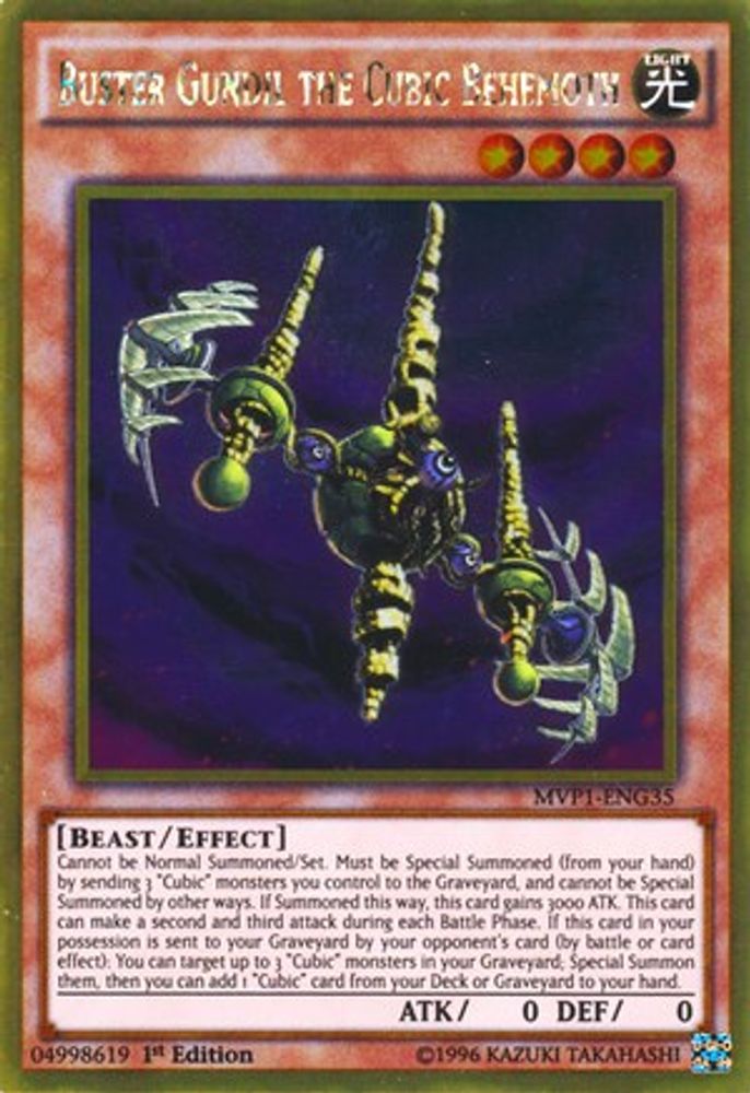 Buster Gundil the Cubic Behemoth (MVP1-ENG35) - Gold Rare