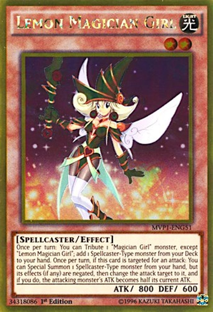 Lemon Magician Girl (MVP1-ENG51) - Gold Rare
