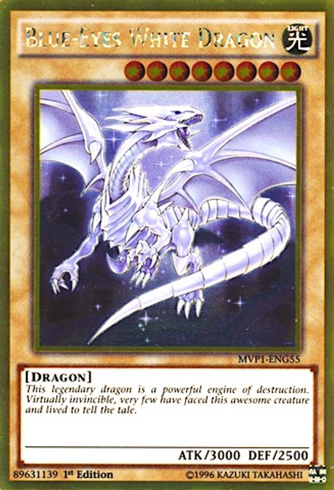 Dragon Blanc aux Yeux Bleus [MVP1-ENG55] Or Rare 