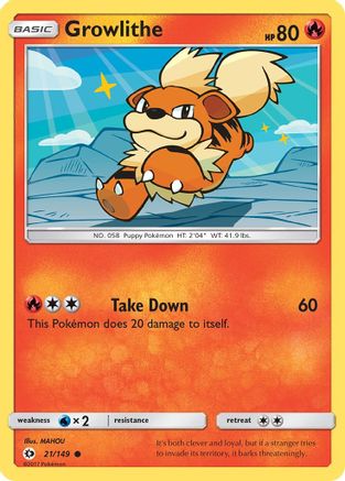 Growlithe 021  - Common