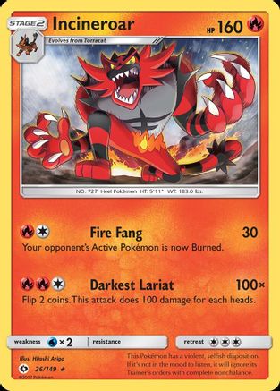 Incineroar 026  - Rare