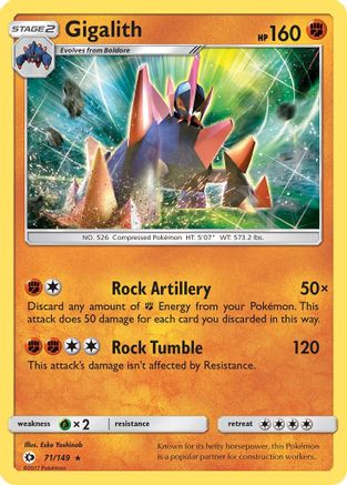 Gigalith 071/149  - Holofoil - Holo Rare