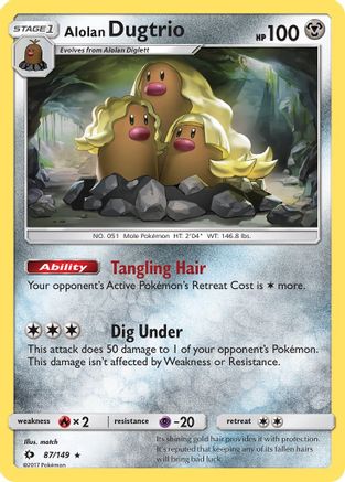 Alolan Dugtrio 087  - Holofoil - Holo Rare