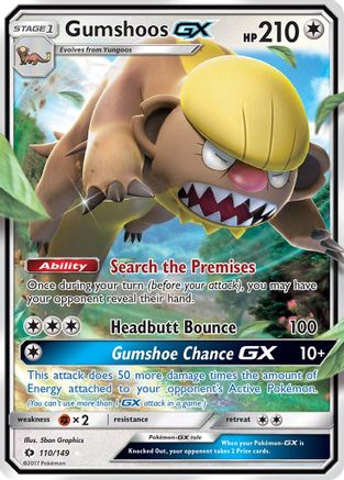 Gumshoos GX (110/149) [Soleil et Lune : ensemble de base] 