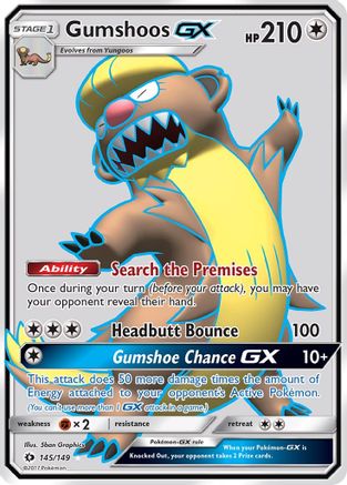 Gumshoos GX (Full Art) 145  - Holofoil - Ultra Rare