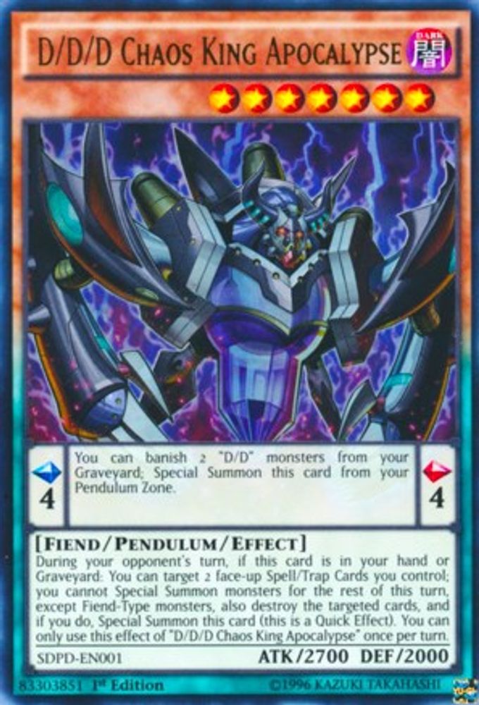 D/D/D Chaos King Apocalypse (SDPD-EN001) - Ultra Rare