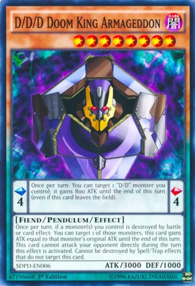 D/D/D Doom King Armageddon (SDPD-EN006) - Common