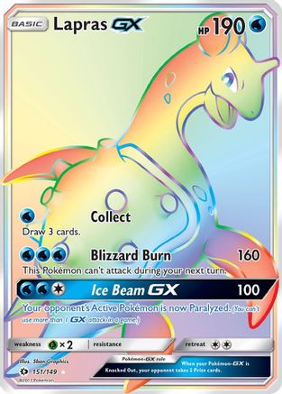 Lapras GX (Secret) 151/149  - Holofoil - Secret Rare