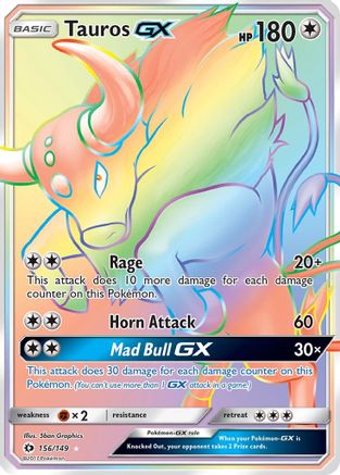 Tauros GX (Secret) 156  - Holofoil - Secret Rare