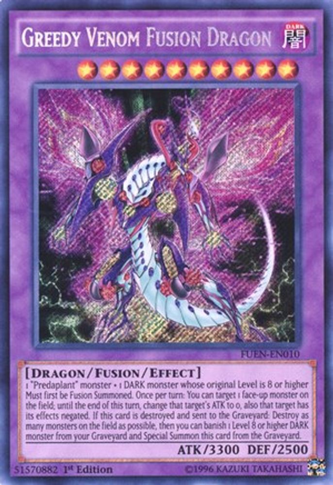 Greedy Venom Fusion Dragon (FUEN-EN010) - Secret Rare