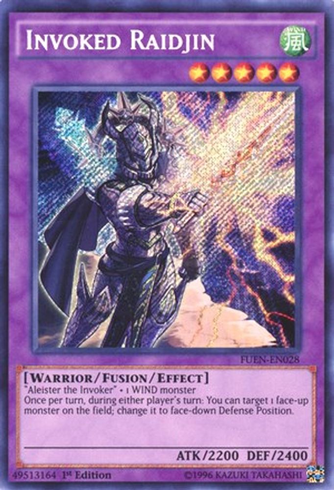 Raidjin invoqué [FUEN-EN028] Secret Rare 