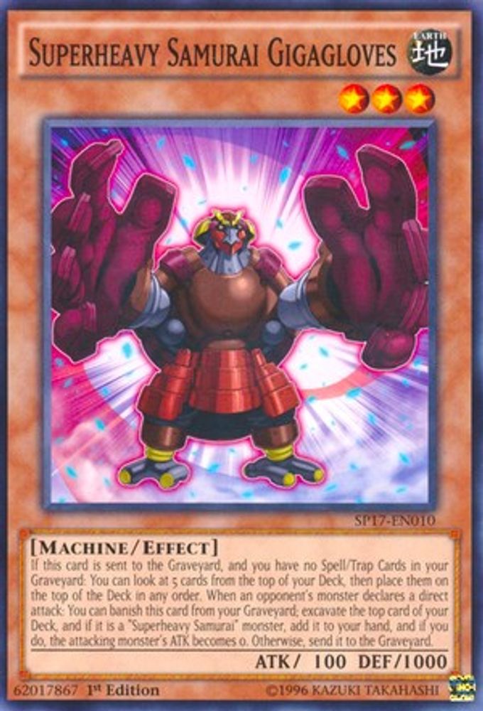 Superheavy Samurai Gigagloves (Starfoil) (SP17-EN010) - Starfoil Rare