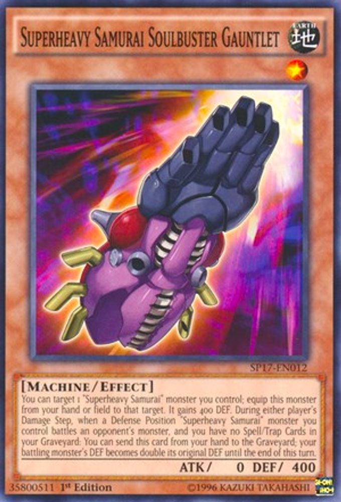 Superheavy Samurai Soulbuster Gauntlet (Starfoil) (SP17-EN012) - Starfoil Rare