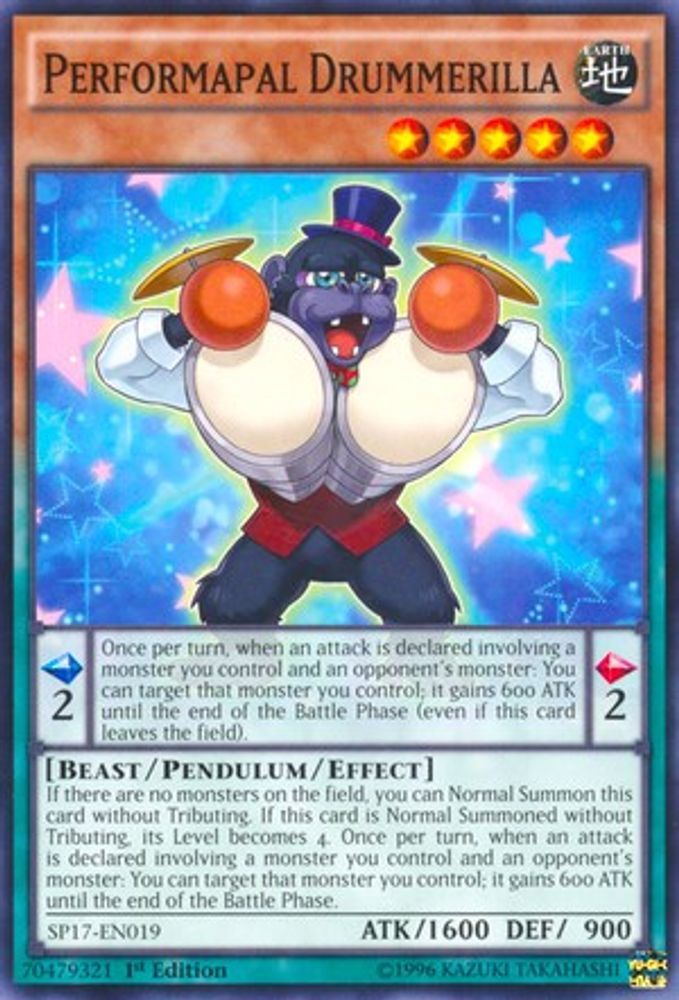 Drummerilla Performapal [SP17-EN019] Starfoil Rare 