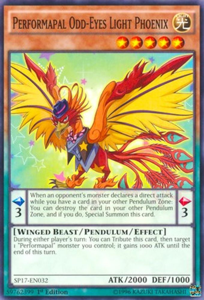 Phénix léger aux yeux impairs Performapal [SP17-EN032] Starfoil Rare 