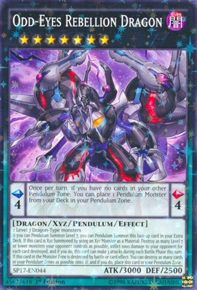 Odd-Eyes Rebellion Dragon (Starfoil) (SP17-EN044) - Starfoil Rare