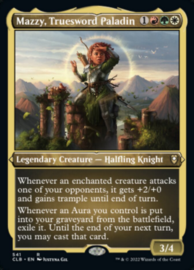 Mazzy, Truesword Paladin (Foil Etched) [Commander Legends: Battle for Baldur's Gate] 