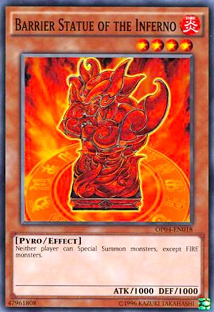 Barrier Statue of the Inferno (OP04-EN018) - Common