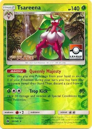 Tsareena - 20/149 (League Challenge) [4th Place]/149  - Reverse Holofoil - Promo