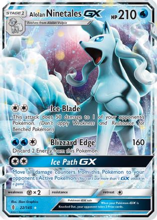 Alolan Ninetales GX 022  - Holofoil - Ultra Rare