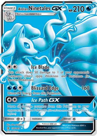 Alolan Ninetales GX (Full Art) 132  - Holofoil - Ultra Rare